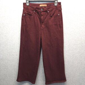 Judy‎ Blue High-Rise Cropped Wide Leg Jeans Womens 28 Reddish-Brown Denim